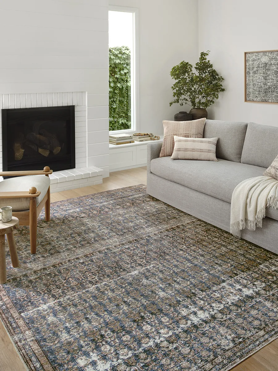 Billie BIL02 Ocean/Brick 8'6" x 11'6" Rug