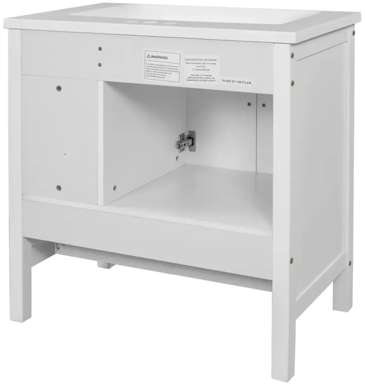 30" Bathroom Vanity Base Only, Solid Wood Frame, Bathroom Storage Cabinet With Doors And Drawers