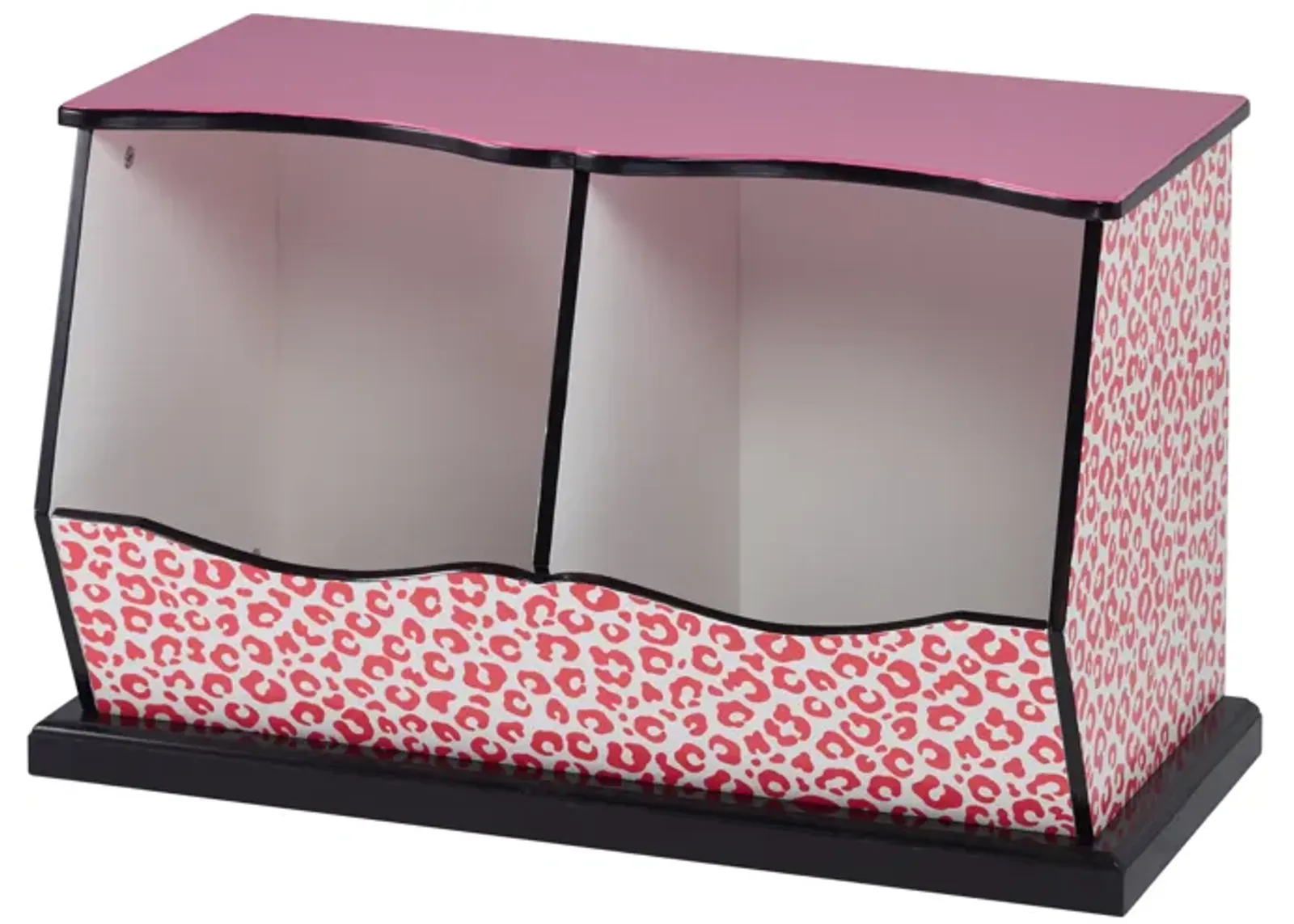 Fantasy Fields - Fashion Leopard Prints Miranda Toy Cubby Storage - Pink / Black