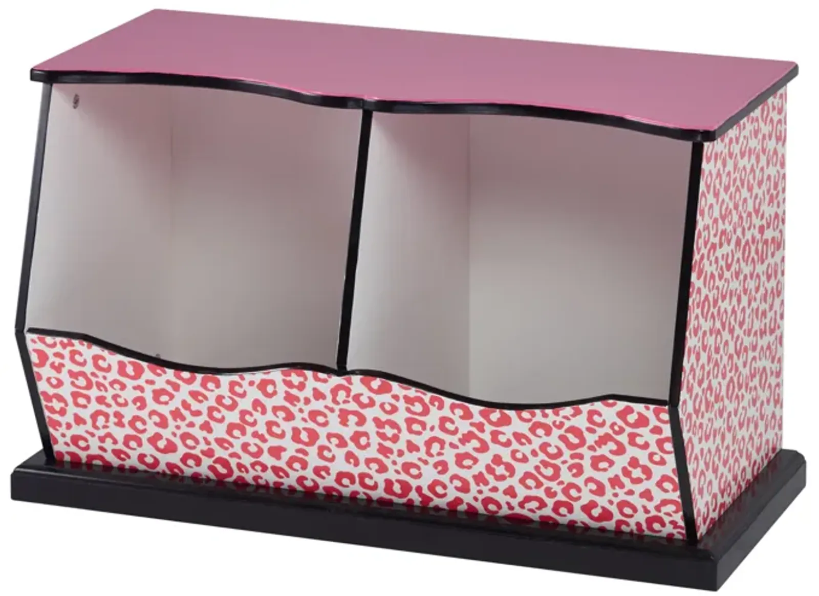 Fantasy Fields - Fashion Leopard Prints Miranda Toy Cubby Storage - Pink / Black