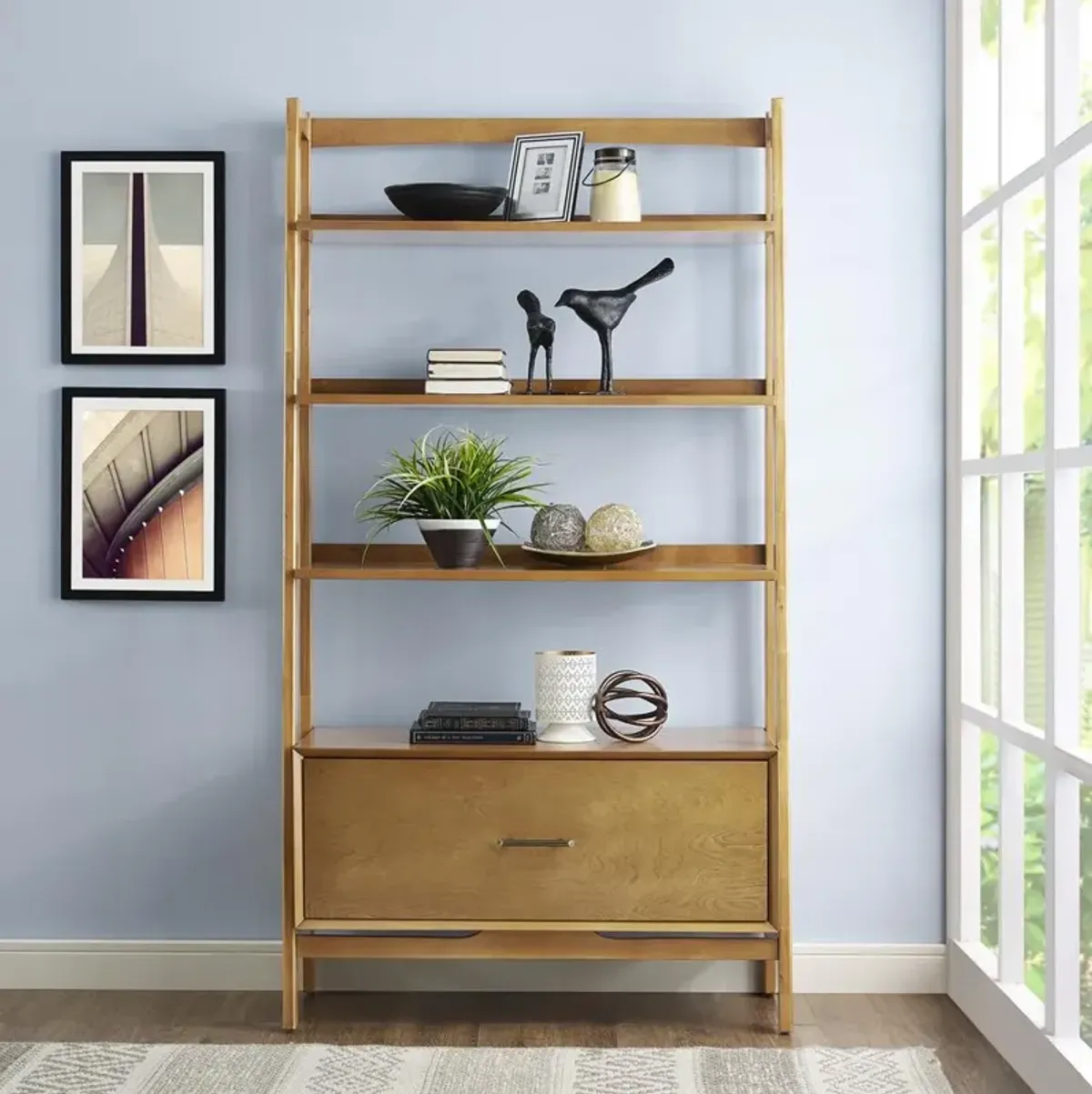 Crosley Furniture Landon Large Etagere Acorn