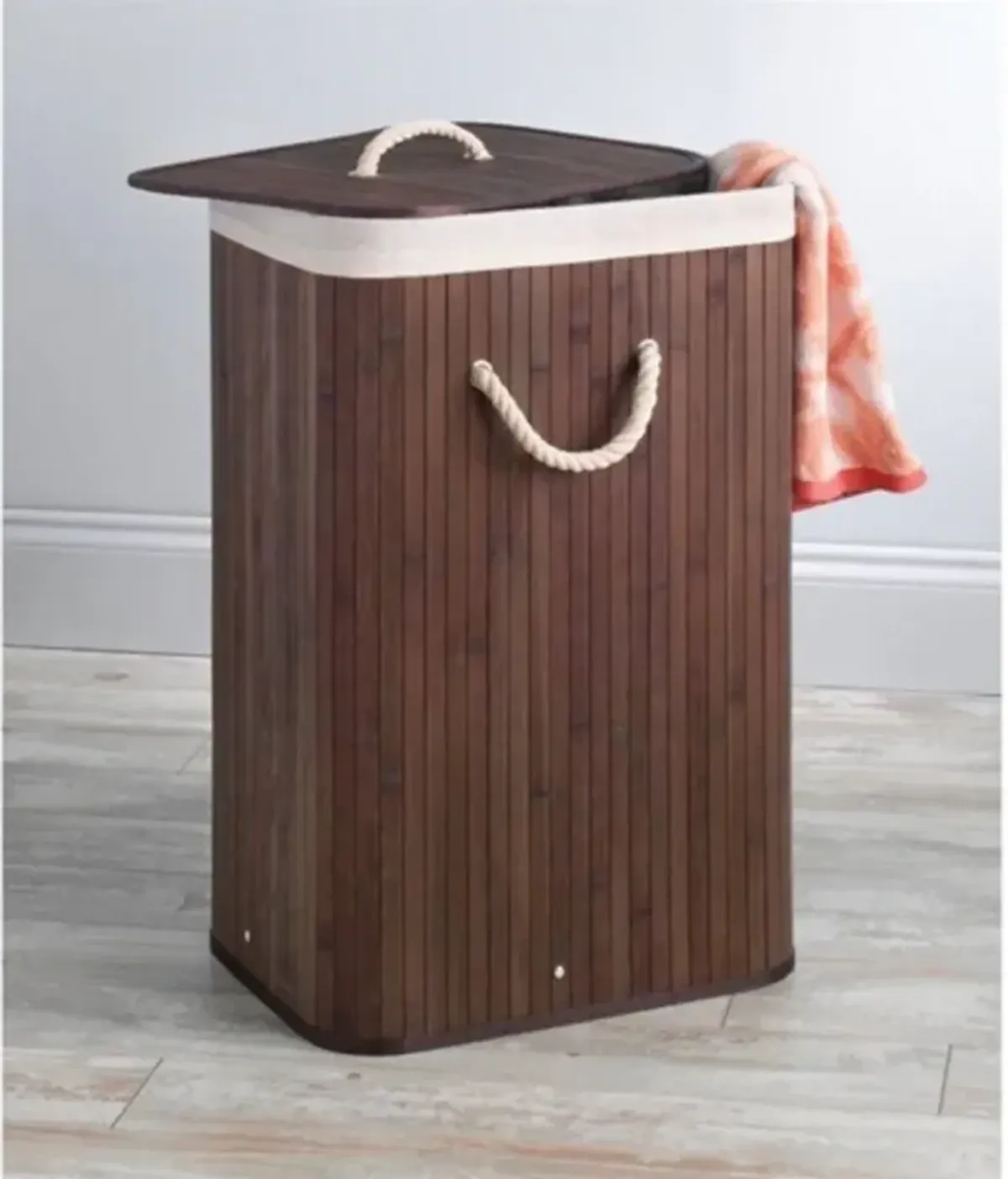 Laundry Hamper Dirty Clothes Basket with Lid and Removable Bag