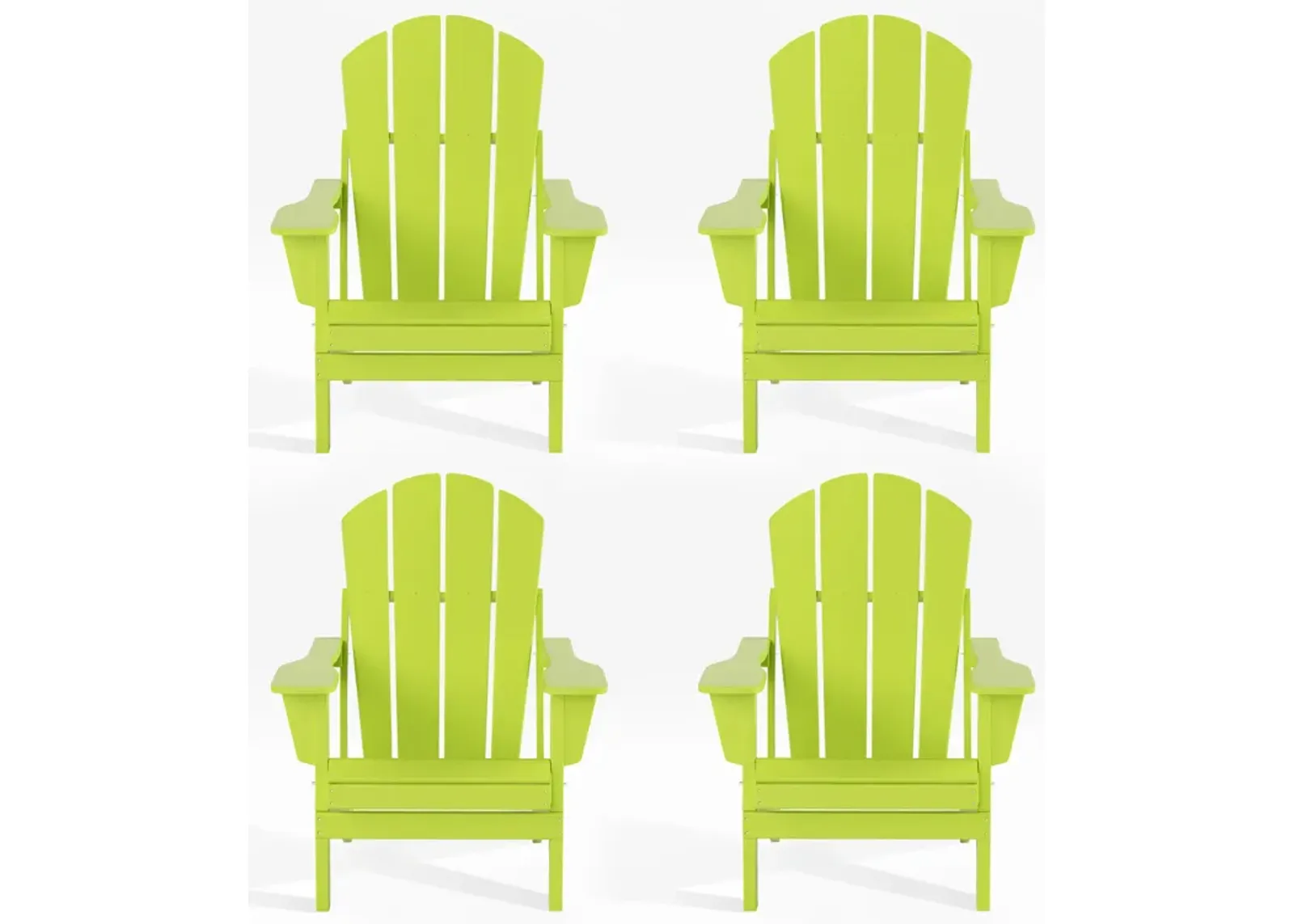 WestinTrends Outdoor Patio Folding Adirondack Chair (Set of 4)