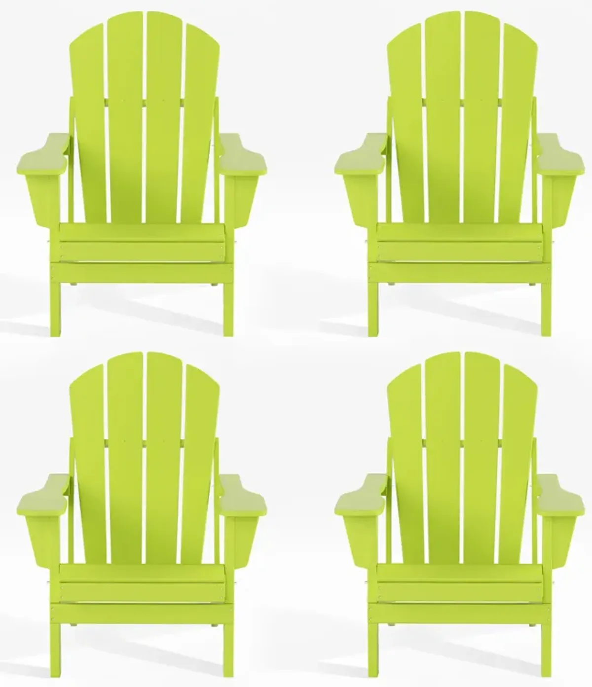 WestinTrends Outdoor Patio Folding Adirondack Chair (Set of 4)