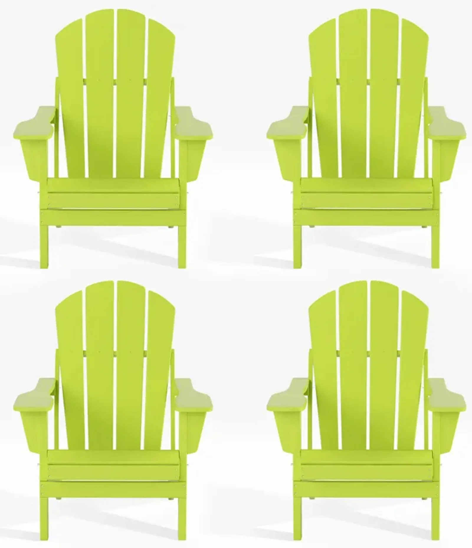 WestinTrends Outdoor Patio Folding Adirondack Chair (Set of 4)