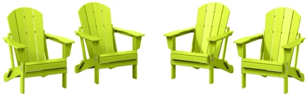 WestinTrends Westintrends 4-Piece set outdoor folding Poly Adirondack chair