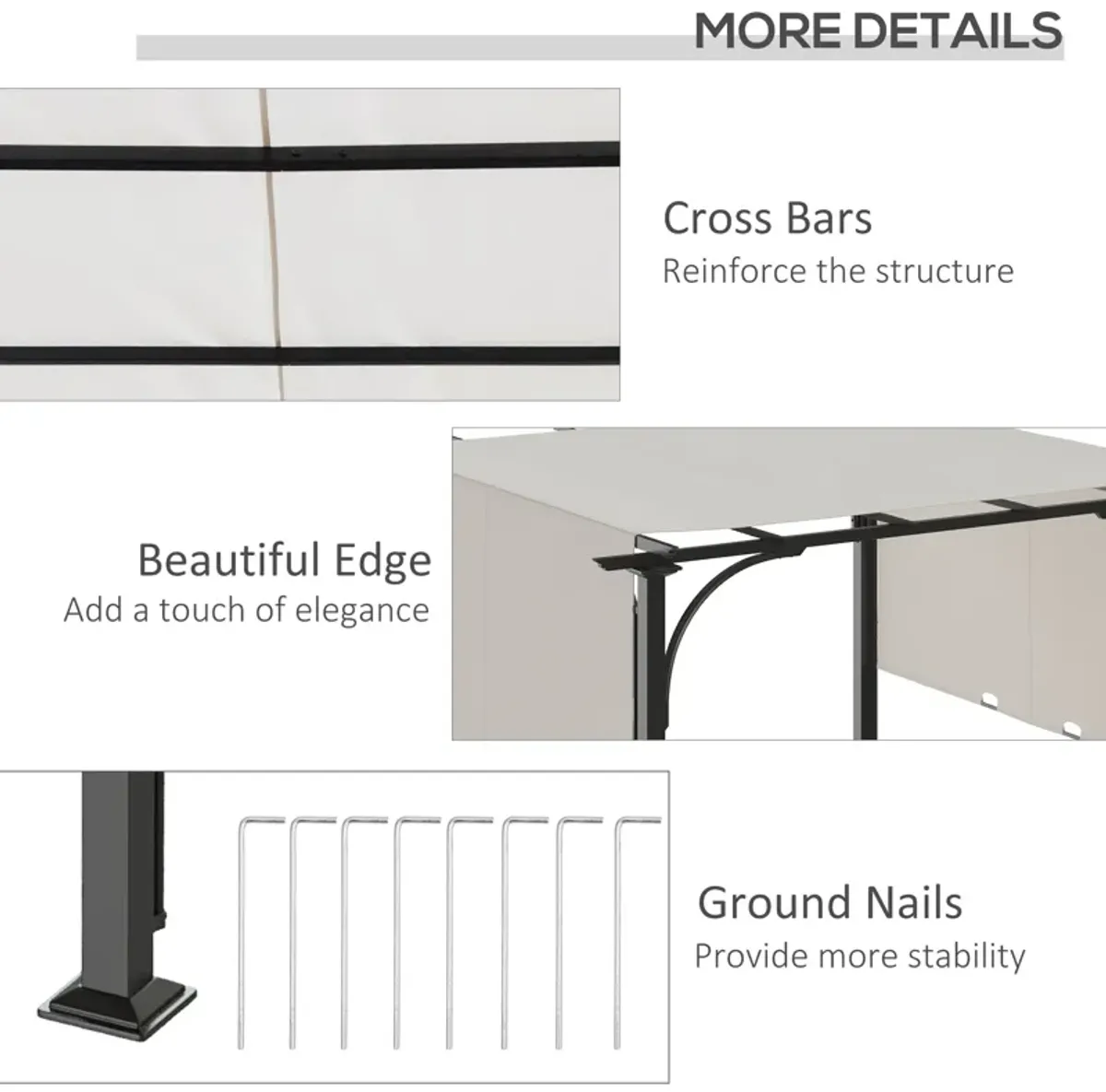 White Sun Shield: 10x10 Retractable Pergola Weather-Resistant Canopy