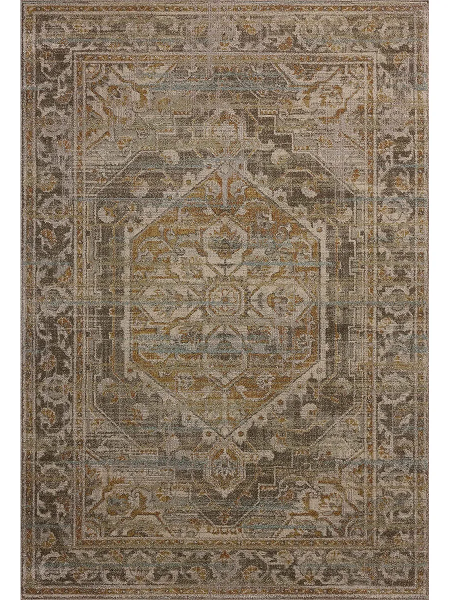 Mona Bark/Sunrise 7'6" x 10' Area Rug by Magnolia Home by Joanna Gaines x Loloi