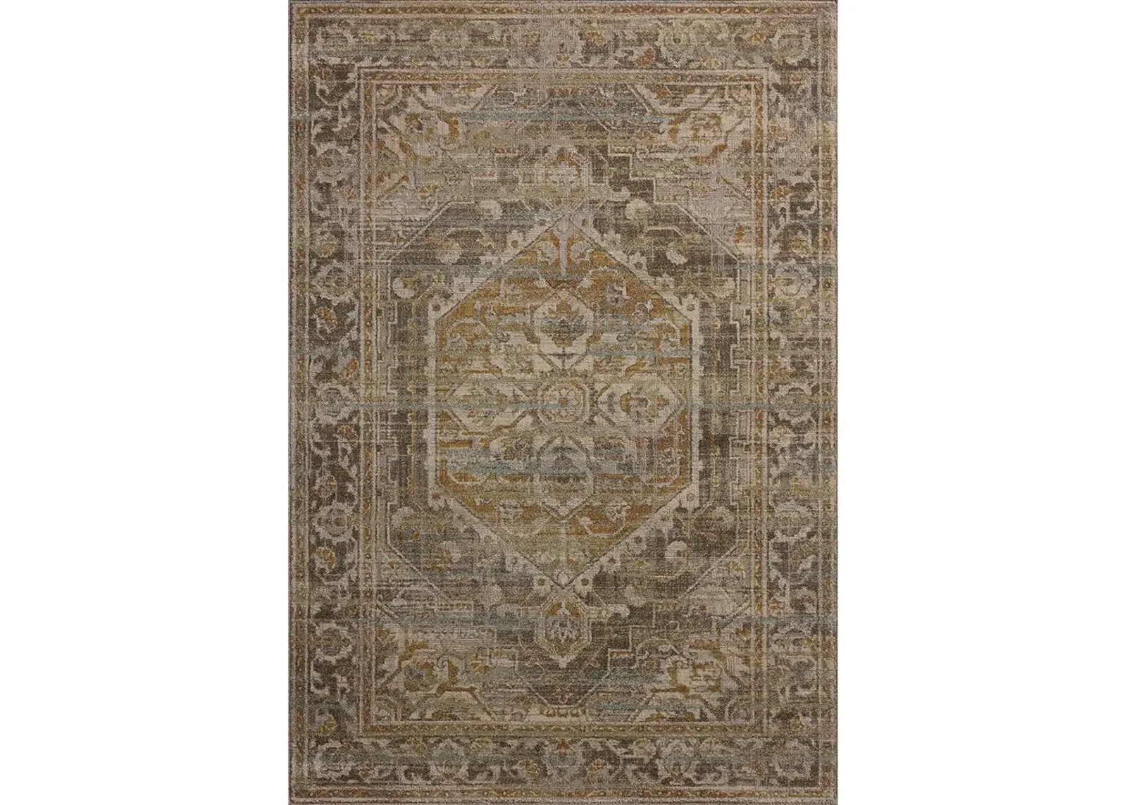 Mona Bark/Sunrise 7'6" x 10' Area Rug by Magnolia Home by Joanna Gaines x Loloi