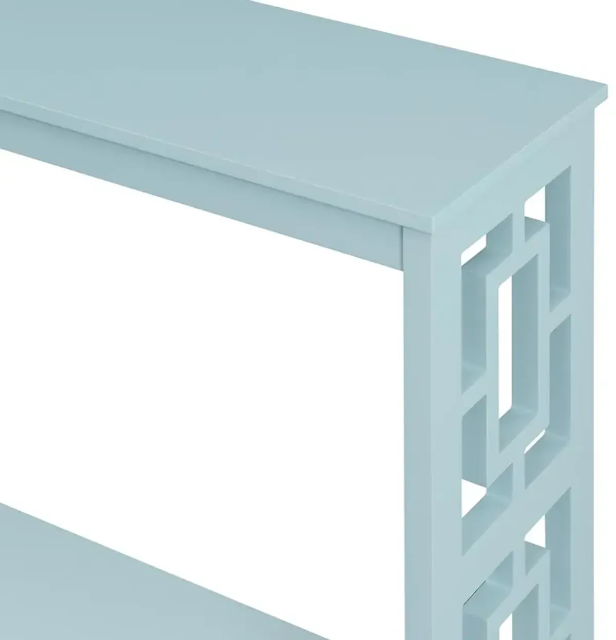 Convenience Concepts Town Square Console Table with Shelf, Sea Foam