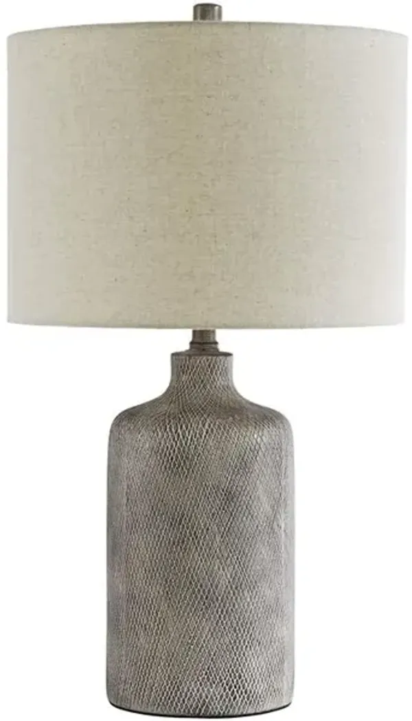 Modern 25" Ceramic Table Lamp Natural Stone Finish