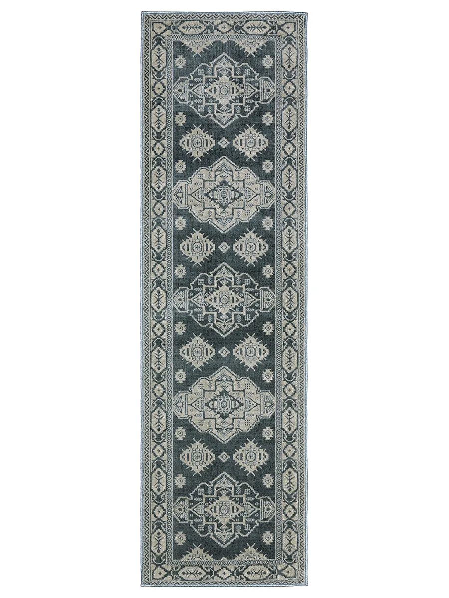 Intrigue 2'3" x 7'6" Blue Rug