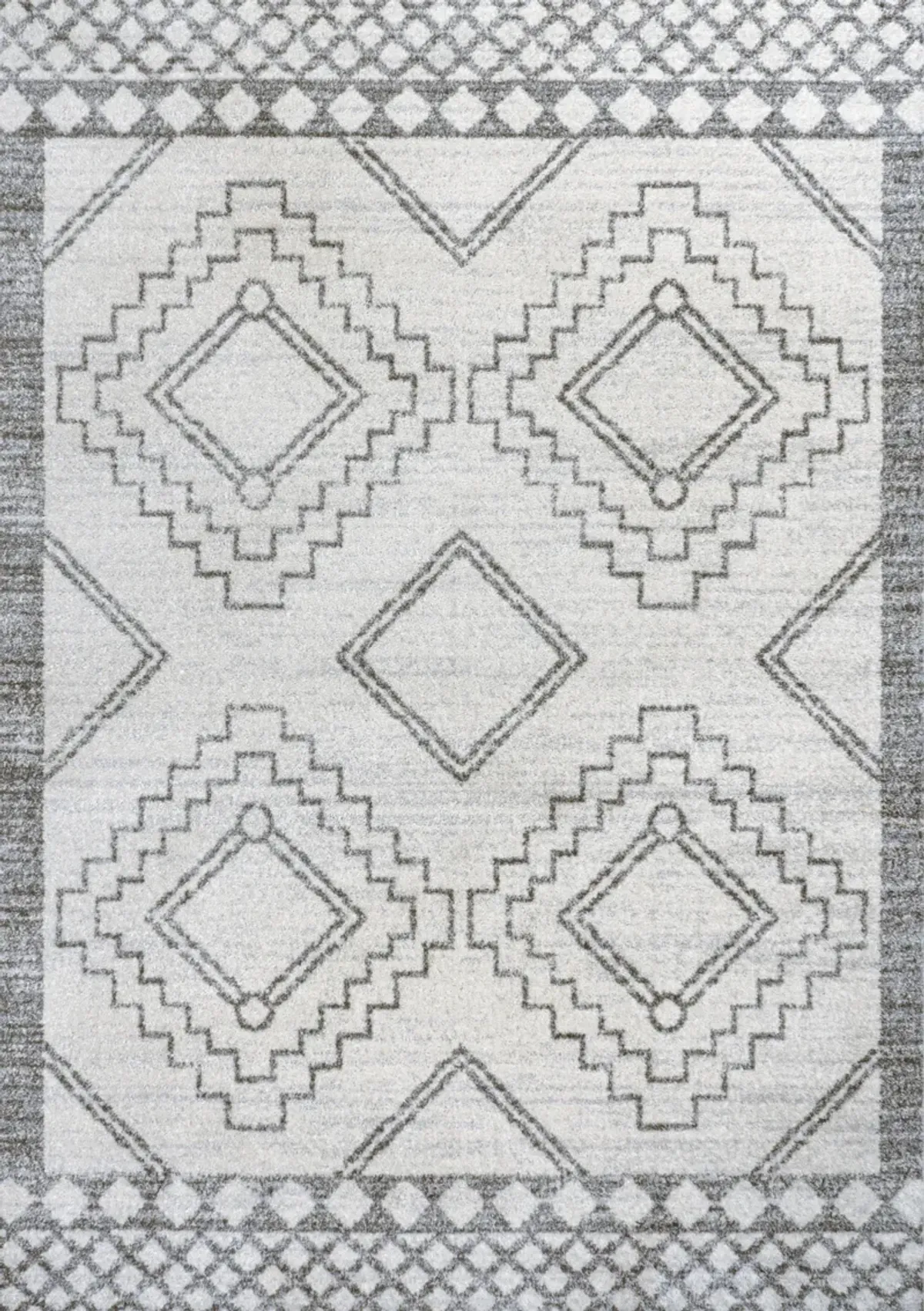 Amir Moroccan Beni Souk Cream/Black. Area Rug