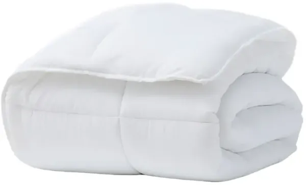 Cozy Polyester Down Alternative Comforter – All Seasons Plush White Bedding for Year-Round Use