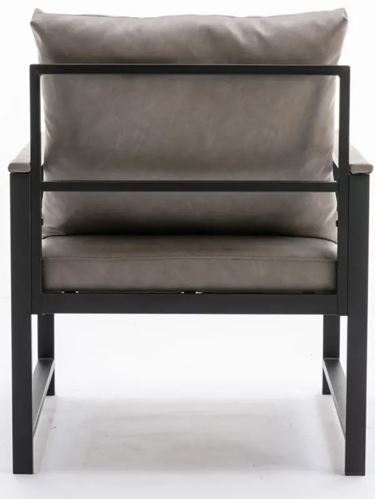 Merax Modern PU Leather Metal Frame Accent Chair