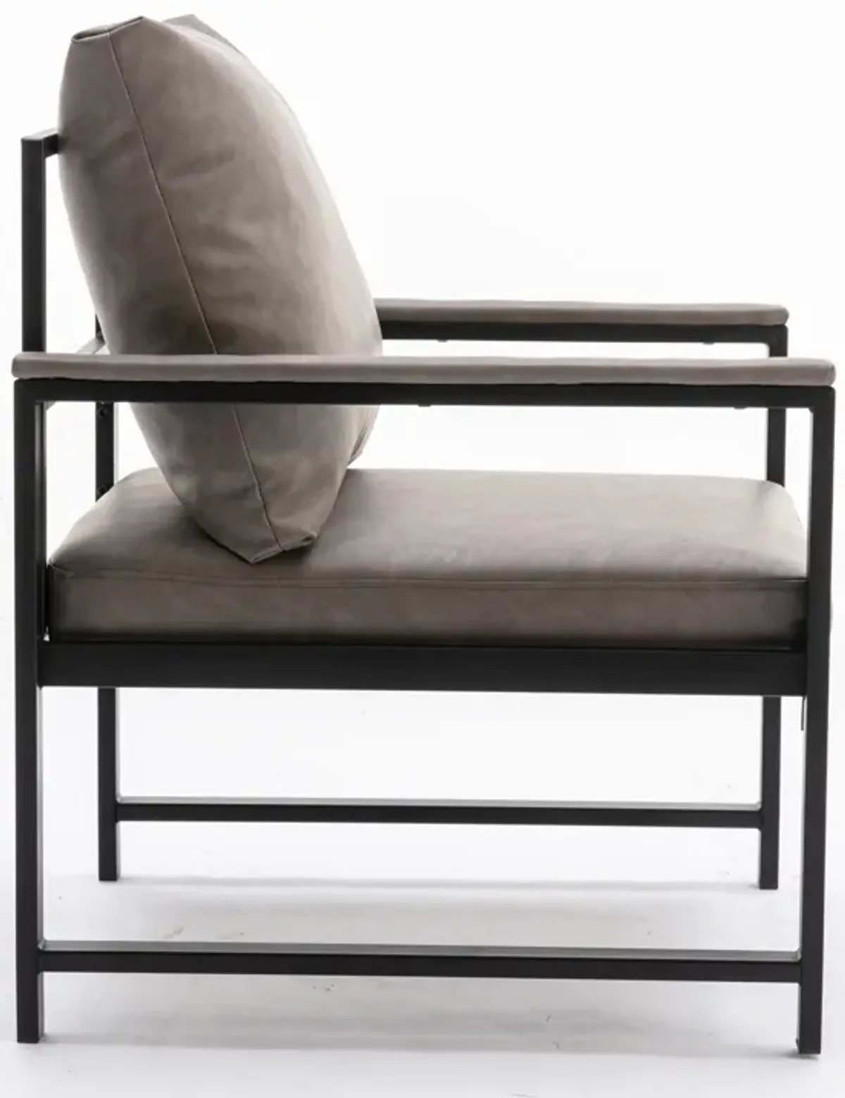 Merax Modern PU Leather Metal Frame Accent Chair