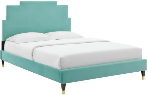 Modway - Lindsey Performance Velvet King Platform Bed