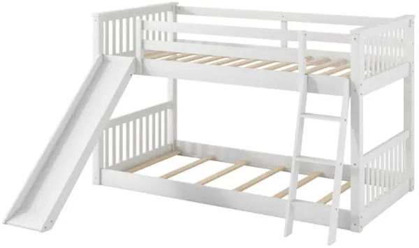Merax Twin over Twin Bunk Bed with Convertible Slide and Ladder