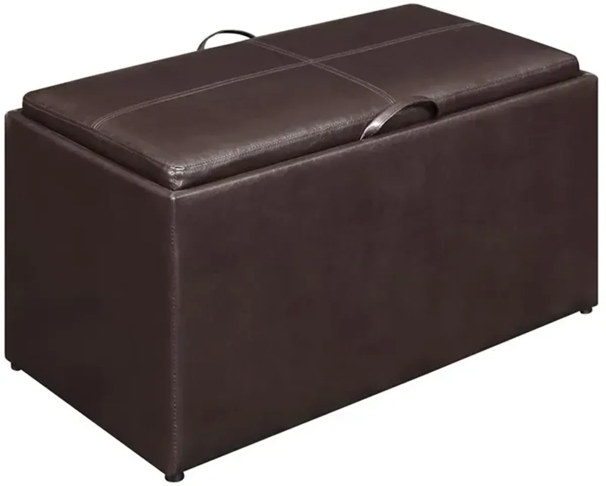 Convience Concept, Inc. Comfort Sheridan Storage Ottoman with Reversible Tray and 2 Side Ottomans