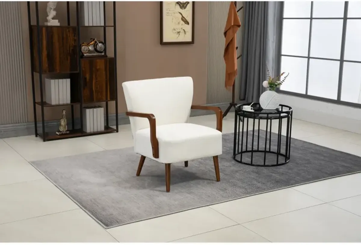 Wood Frame Armchair, Modern Accent Chair Lounge Chair For Living Room