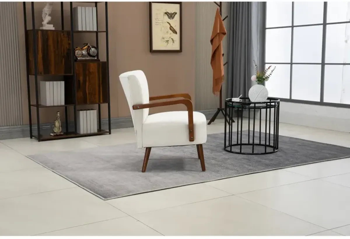 Wood Frame Armchair, Modern Accent Chair Lounge Chair For Living Room