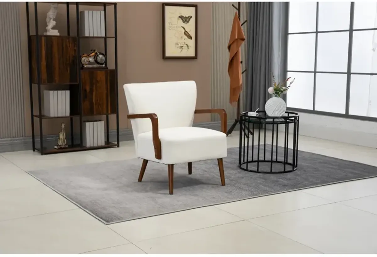 Wood Frame Armchair, Modern Accent Chair Lounge Chair For Living Room