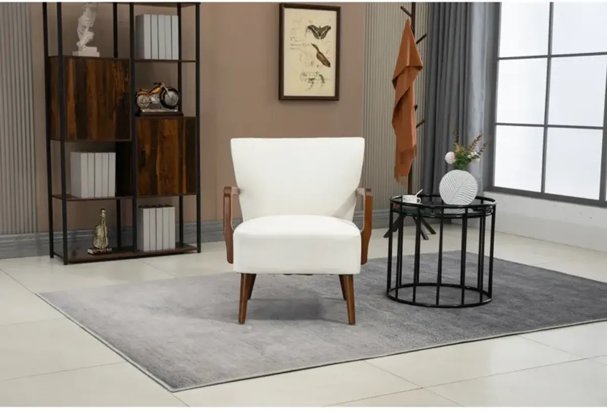 Wood Frame Armchair, Modern Accent Chair Lounge Chair For Living Room