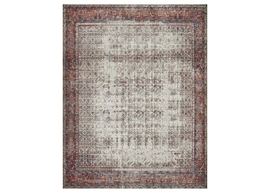 Layla LAY12 Ivory/Brick 5' x 7'6" Rug by Loloi II