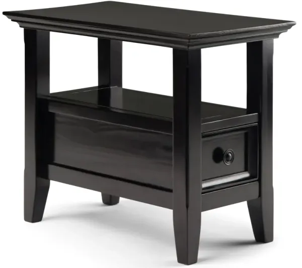 Amherst SOLID WOOD 14 inch Wide Rectangle Transitional Narrow Side Table in Hickory Brown