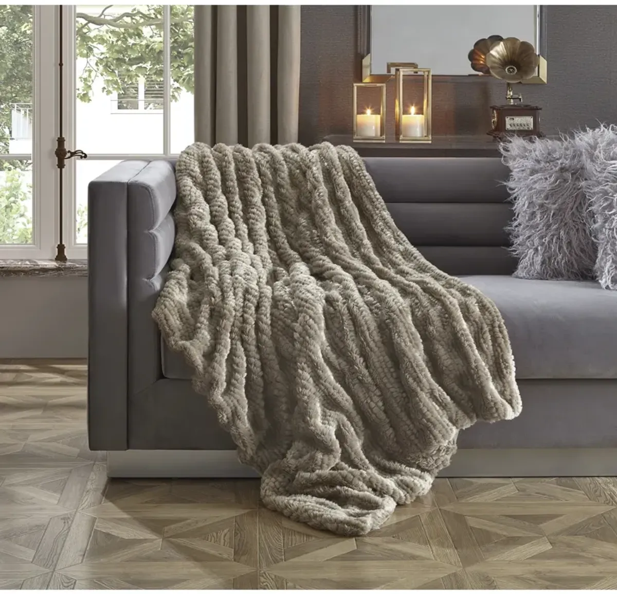 Inspired Home Baron Knit Throw 50"x60"