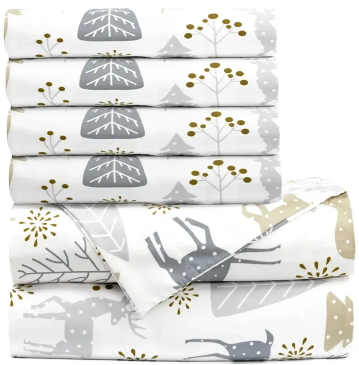 Wonderland Soft Flannel Sheet Set  6Pc