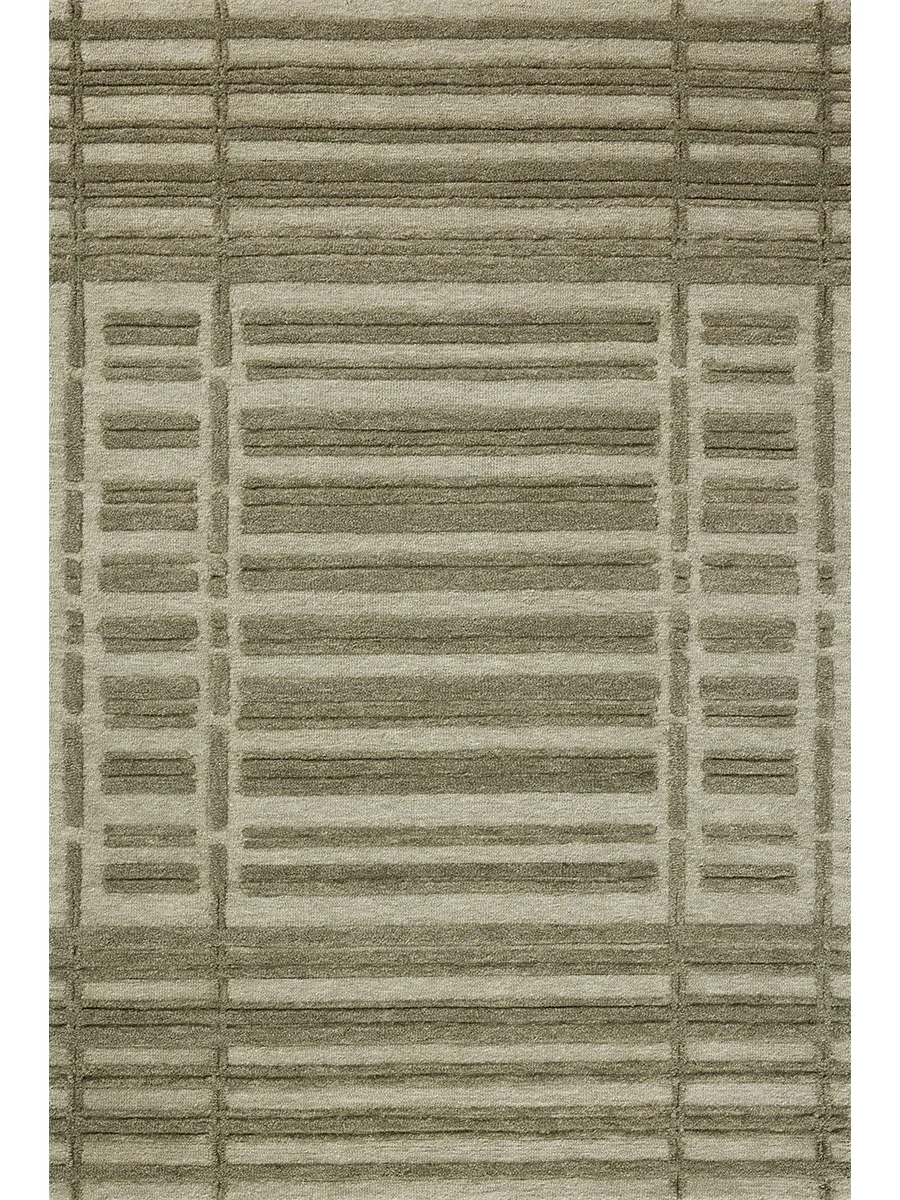 Bradley BRL-07 Sage / Olive 2''6" x 9''9" Rug by Chris Loves Julia