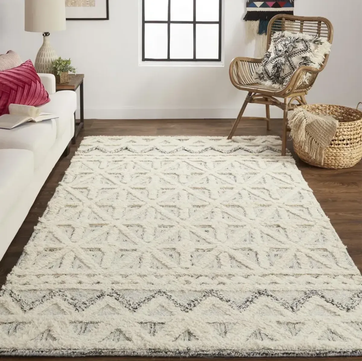 Anica 8007F Ivory/Black 9' x 12' Rug