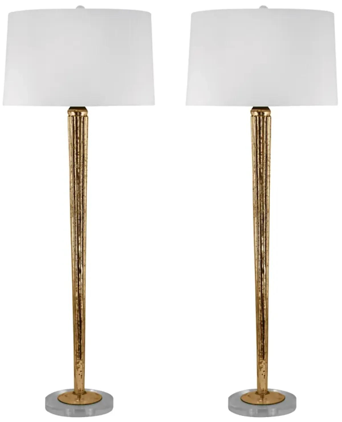 Mercury Glass 37'' High 2-Light Buffet Lamp Set