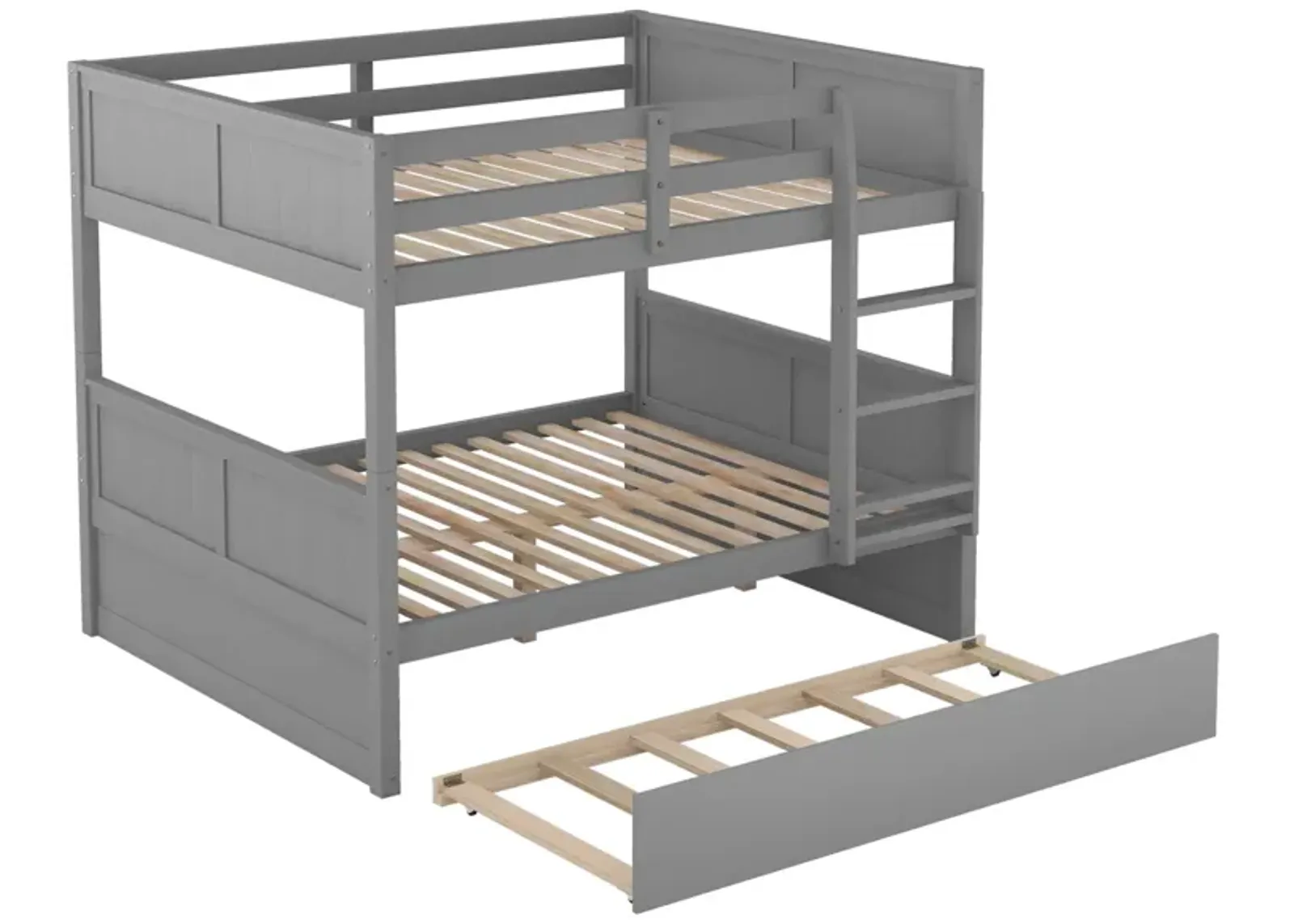 Full Over Full Bunk Bed With Twin Size Trundle