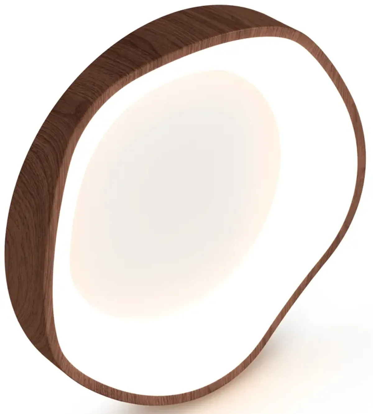 24W Modern LED Mount Ceiling Light with Wood Pattern and Metal Frame