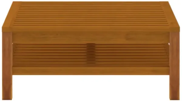 vidaXL Coffee Table 25.6"x25.6"x13.8" Solid Acacia Wood