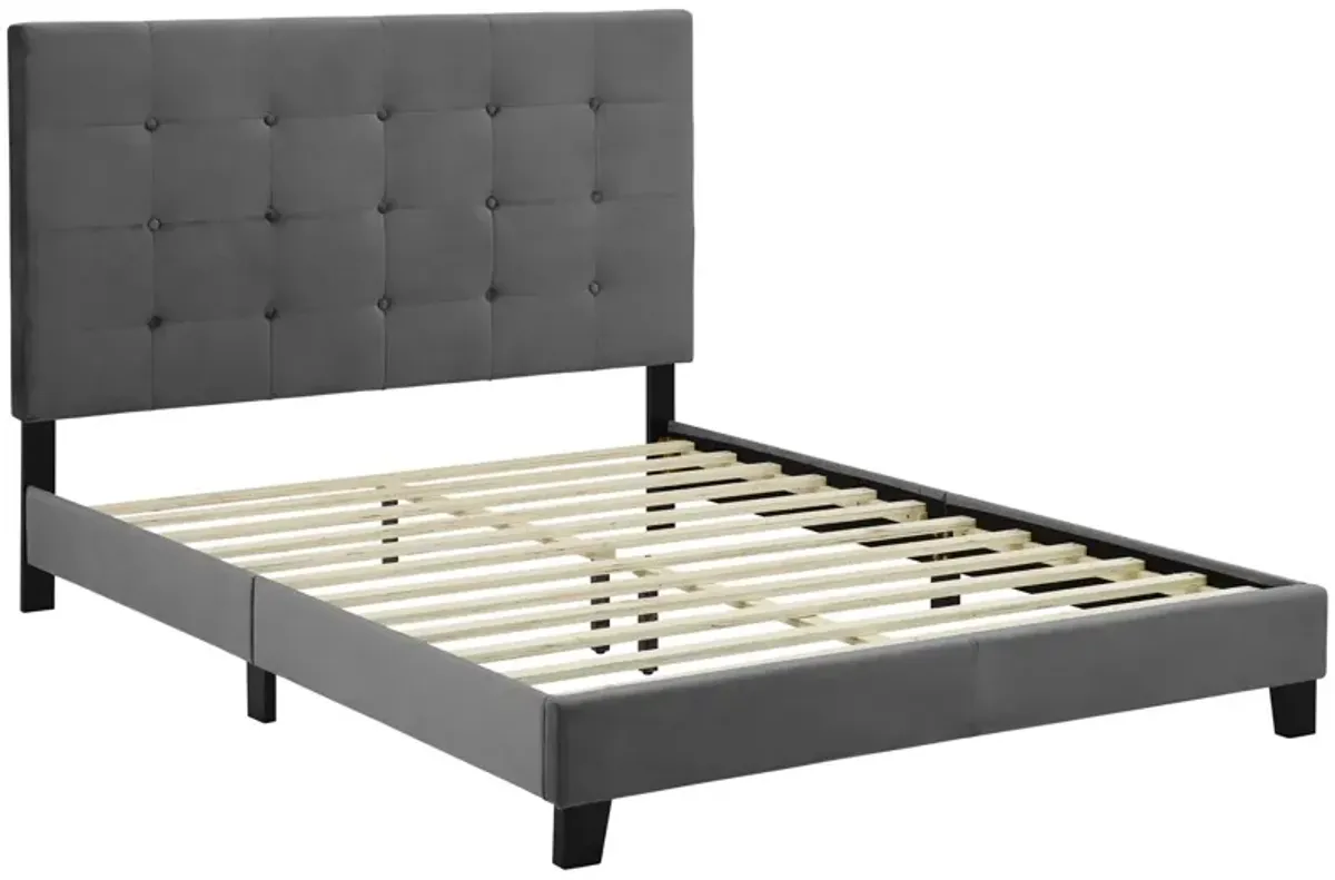 Modway - Melanie Queen Tufted Button Upholstered Performance Velvet Platform Bed