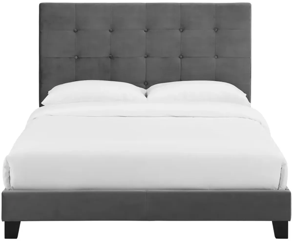 Modway - Melanie Queen Tufted Button Upholstered Performance Velvet Platform Bed