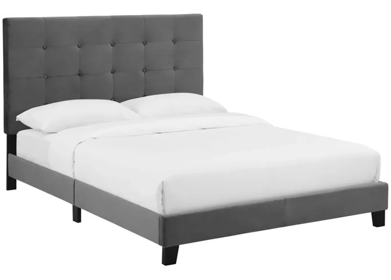 Modway - Melanie Queen Tufted Button Upholstered Performance Velvet Platform Bed