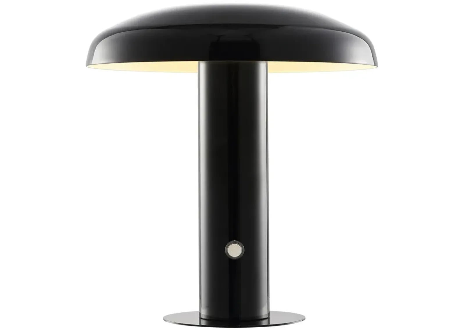 Suillius Contemporary Bohemian Rechargeablecordless Iron Integrated LED Mushroom Table Lamp