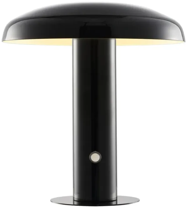 Suillius Contemporary Bohemian Rechargeablecordless Iron Integrated LED Mushroom Table Lamp