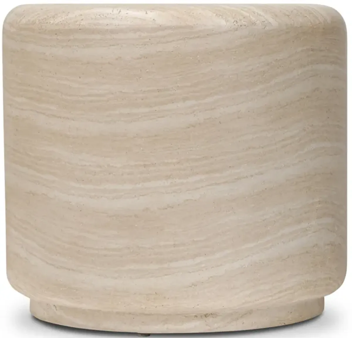 Venetia Sand Striae Outdoor End Table