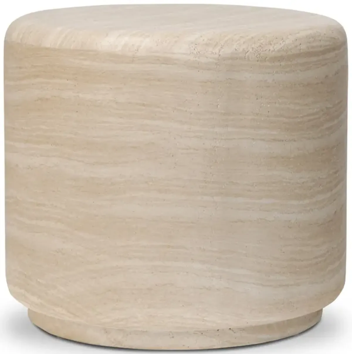 Venetia Sand Striae Outdoor End Table