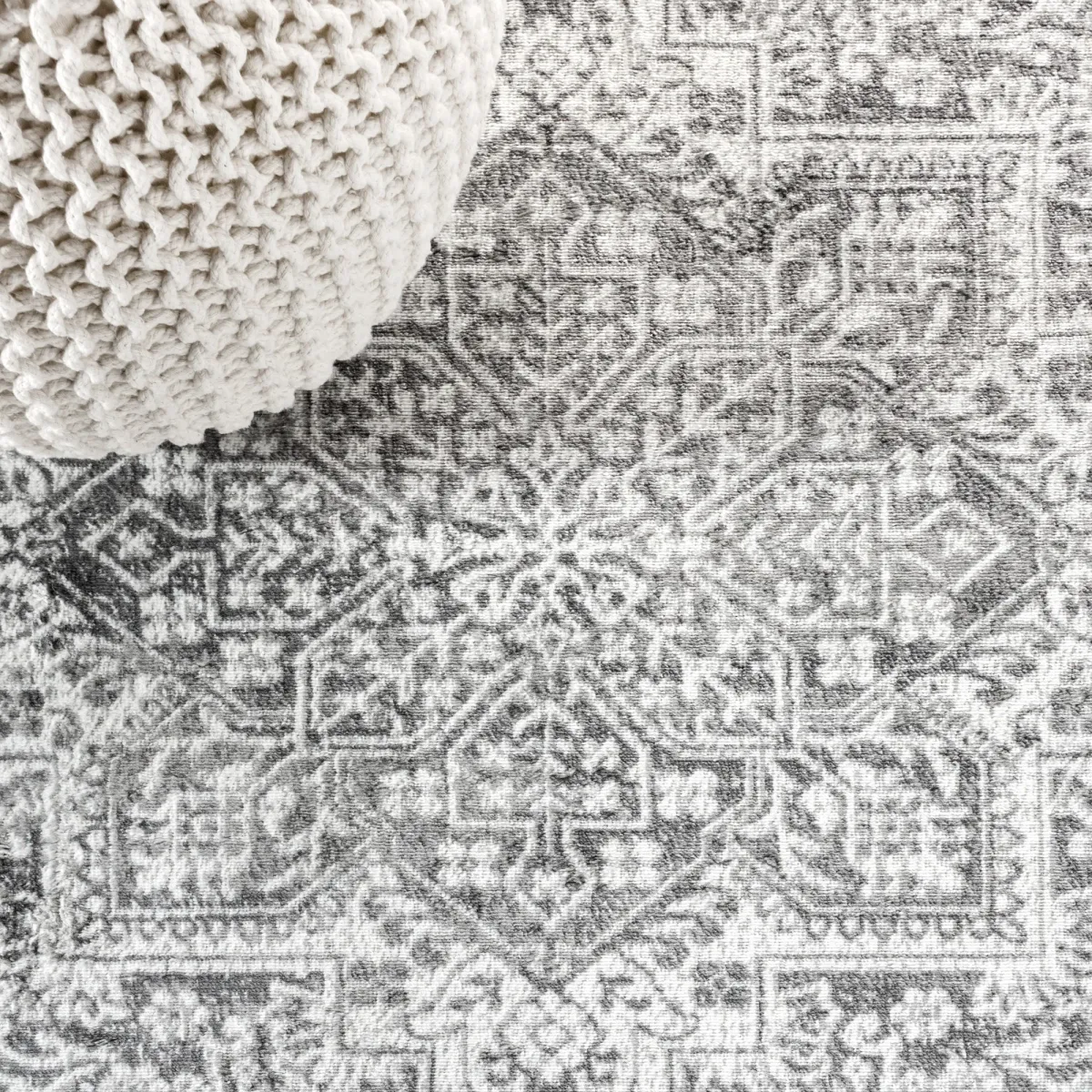 Modern Persian Vintage Medallion Area Rug