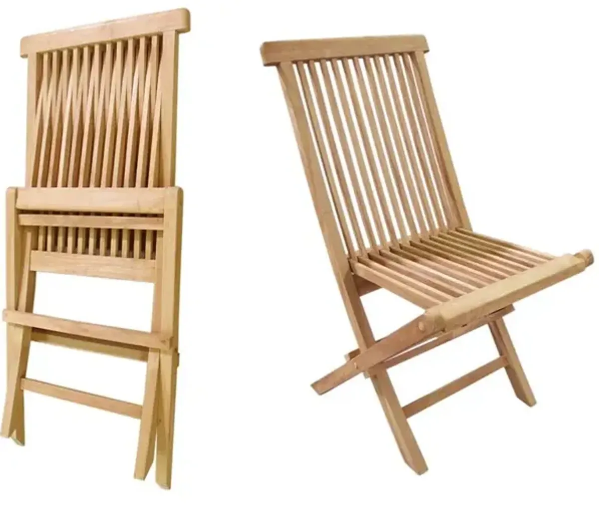 Teak Crestwood Folding Chair (set of 2 chairs)