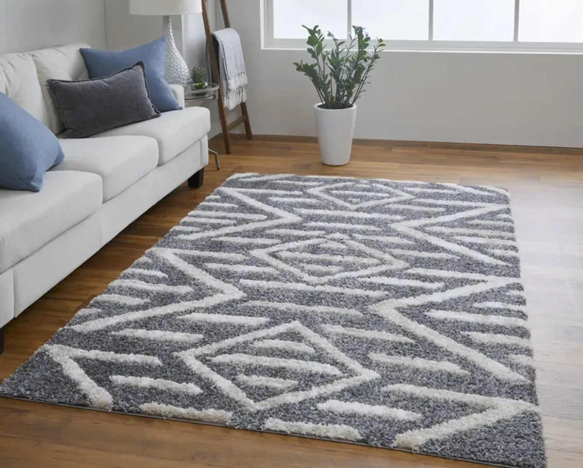 Mynka 39IBF Gray/Ivory 2' x 3' Rug