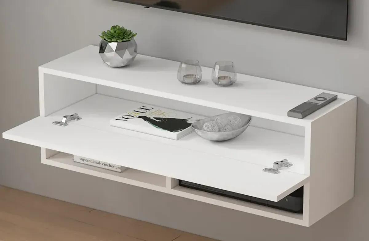 London Floating Tv Stand White