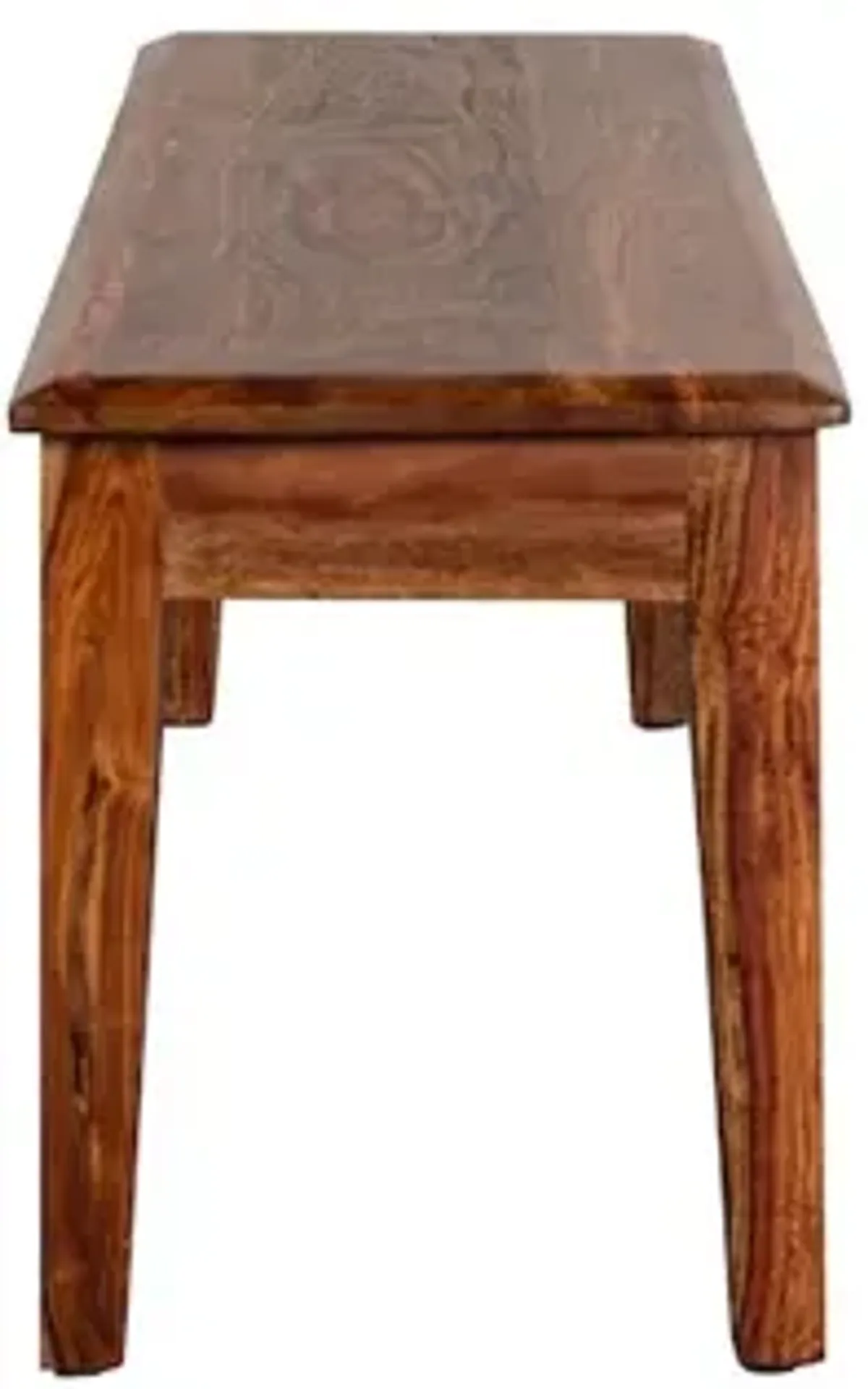 Porter Designs Sonora Solid Sheesham Wood Dining Bench, Brown