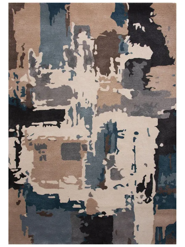 Kinetic KIN532 Blue 5' x 8' Rug